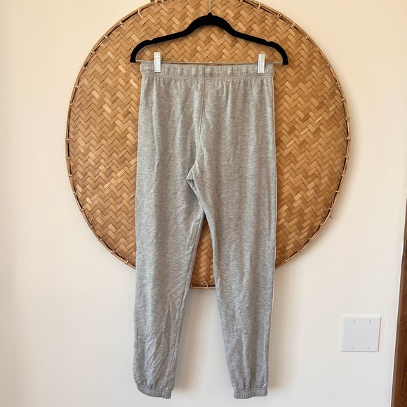 SPLITS59 NWT CONTRAST STRIPED SONIA SWEATPANTS HEATHER GREY& WHITE PREP PREPPY - Picture 12 of 14
